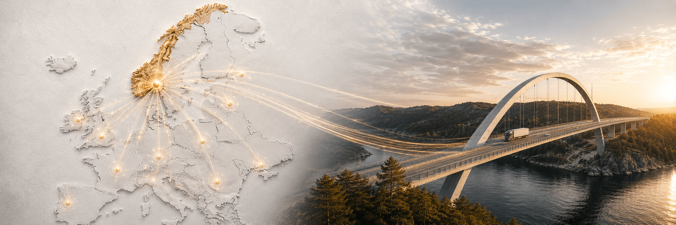 Most Svinesund jako symbol handlu między Norwegią i Unią Europejską